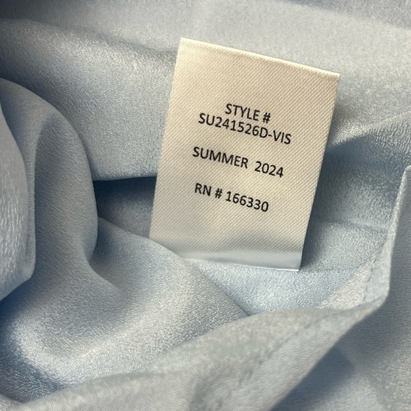 Cartolina Emelia Mini Dress Size XL Light Blue Floral Ruffle Smocked Waist NWT - Picture 14 of 16